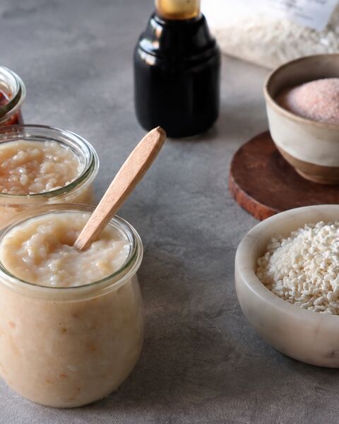 Amazake and koji seasonings in jars